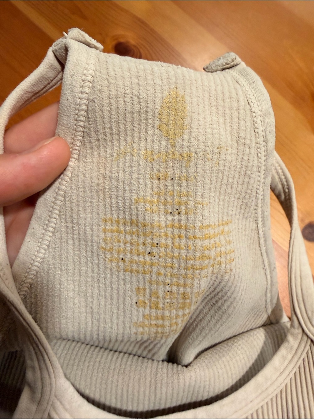 Free People Happiness Runs Ribbed Cropped Tank Top - Light Cream Beige - Picture 7 of 9